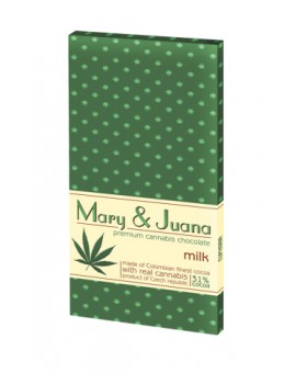 Czekolada mleczna Mary & Juana z łuskanymi nasionami konopi