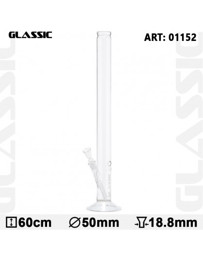 Glassic Glass Bong - H:60cm- Ø:50mm- Socket:18.8mm