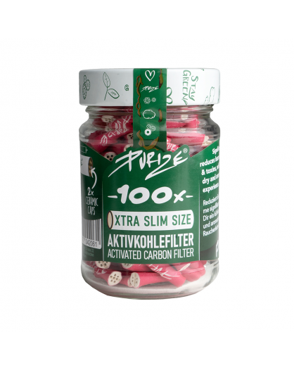 PURIZE® Glas 100 XTRA Slim Size Filtry Różowe